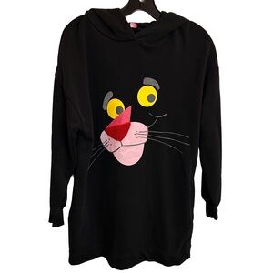 Desigual Pink Panther Collab Hoodie Pink Panther Face and Lined Hood Long Style